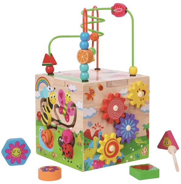 2Kids Toys Motorická kostka s labyrintem veselá zvířátka 1 ks 2Kids Toys Motorická kostka s labyrintem veselá zvířátka 1 ks
