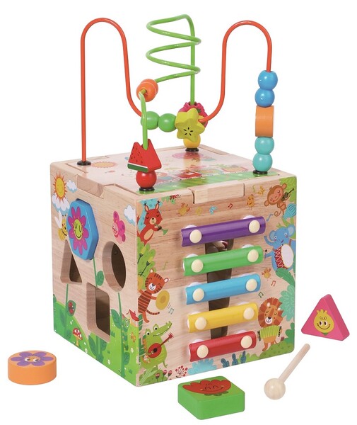 2Kids Toys Motorická kostka s labyrintem veselá zvířátka 1 ks 2Kids Toys Motorická kostka s labyrintem veselá zvířátka 1 ks