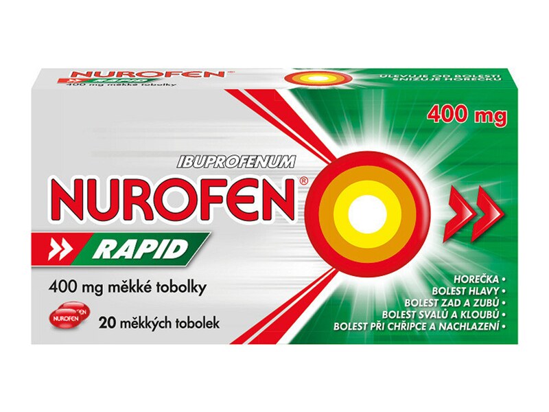 Nurofen Rapid 400 mg 20 měkkých tobolek