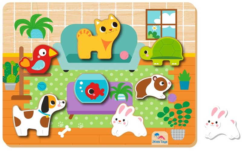 2Kids Toys Vkládací puzzle mazlíčci 8 ks 2Kids Toys Vkládací puzzle mazlíčci 8 ks