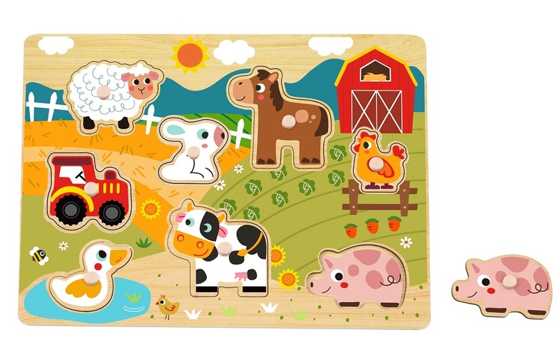 2Kids Toys Vkládací puzzle venkov 9 ks 2Kids Toys Vkládací puzzle venkov 9 ks