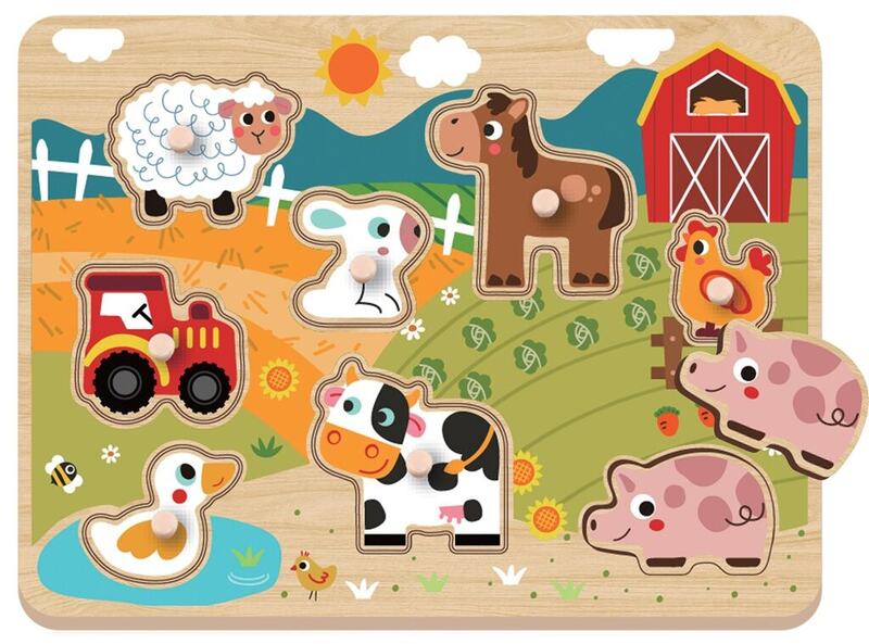 2Kids Toys Vkládací puzzle venkov 9 ks 2Kids Toys Vkládací puzzle venkov 9 ks