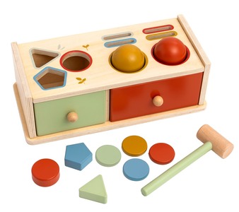 2Kids Toys Zatloukačka a vkládačka šuplíčky 13 ks 2Kids Toys Zatloukačka a vkládačka šuplíčky 13 ks