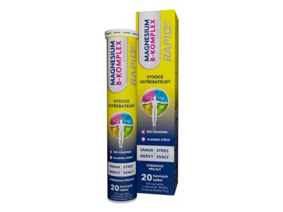 Magnesium B-komplex rapid 20 šumivých tablet