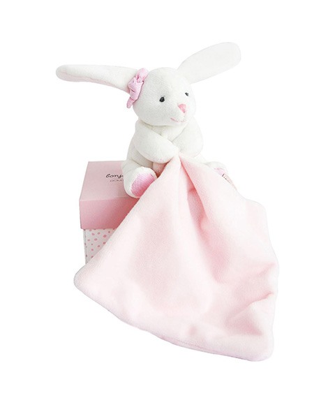 Doudou Růžový králíček s muchláčkem 10 cm 1 ks