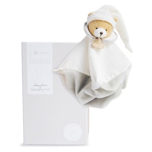 Doudou Plyšový muchláček šedý medvídek 25 cm 1 ks