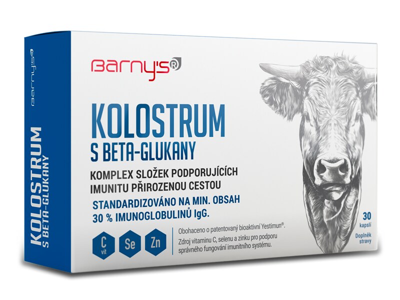 Barnys Kolostrum s beta-glukany 30 kapslí