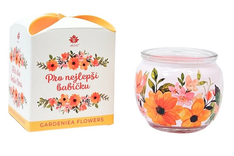 Arome Svíčka pro nejlepší babičku Gardenia Flower 90 g Arome Svíčka pro nejlepší babičku Gardenia Flower 90 g