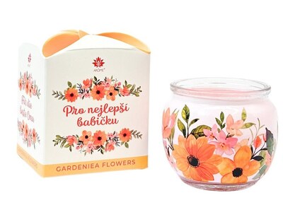 Arome Svíčka pro nejlepší babičku Gardenia Flower 90 g Arome Svíčka pro nejlepší babičku Gardenia Flower 90 g