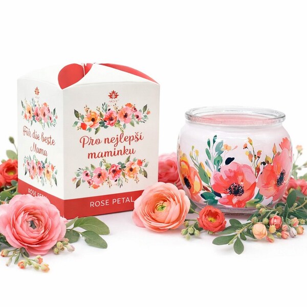 Arome Svíčka pro nejlepší maminku Rose Petal 90 g Arome Svíčka pro nejlepší maminku Rose Petal 90 g