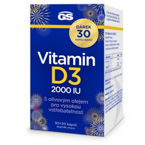 GS Vitamin D3 2000 IU 120 kapslí GS Vitamin D3 2000 IU 120 kapslí