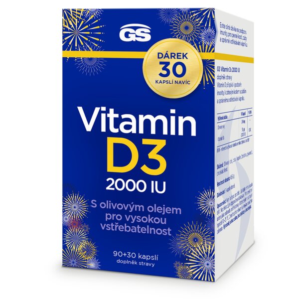 GS Vitamin D3 2000 IU 120 kapslí GS Vitamin D3 2000 IU 120 kapslí