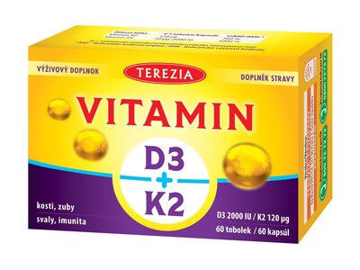 Terezia Vitamin D3+K2 60 tobolek Terezia Vitamin D3+K2 60 tobolek