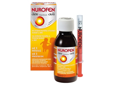 Nurofen pro děti 20 mg/ml perorální suspenze 100 ml Nurofen pro děti 20 mg/ml perorální suspenze 100 ml