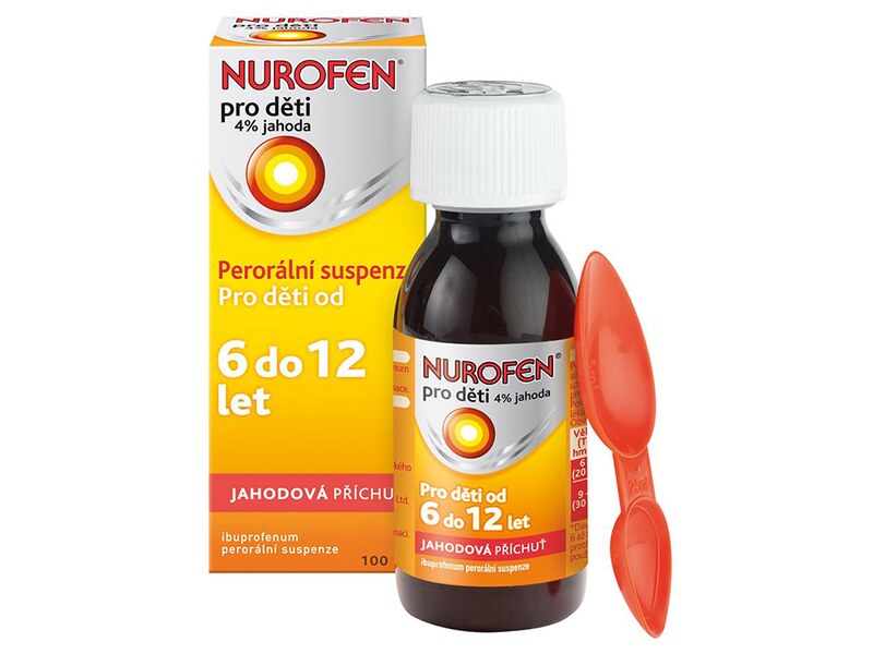 Nurofen pro děti 4% jahoda 40 mg/ml perorální suspenze 100 ml