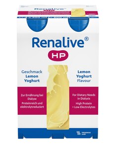 Renalive HP Citronový jogurt 4x200 ml Renalive HP Citronový jogurt 4x200 ml