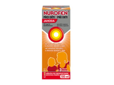 Nurofen pro děti jahoda 2% perorální suspenze 200 ml Nurofen pro děti jahoda 2% perorální suspenze 200 ml