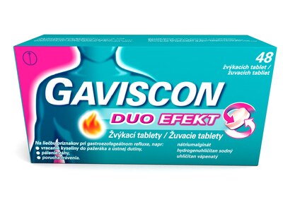 Gaviscon Duo Efekt 48 žvýkacích tablet