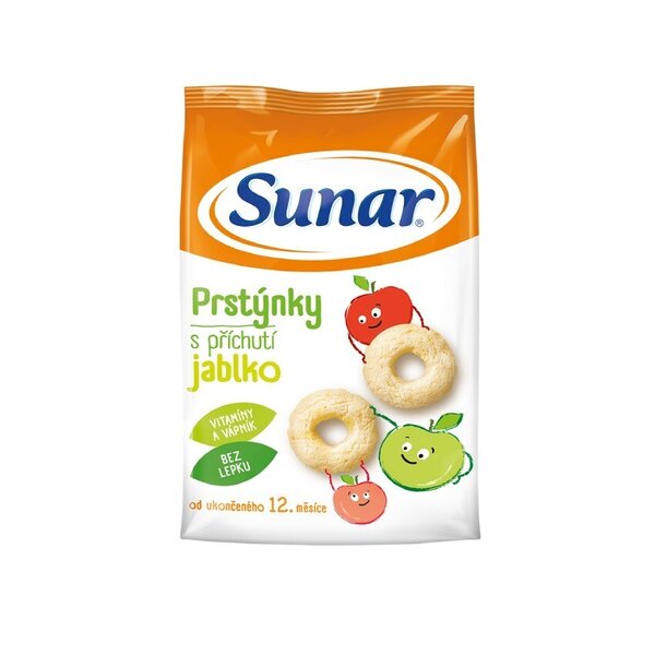 Sunar Dětský snack jablkové prstýnky 50 g