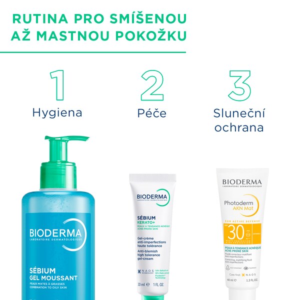 Bioderma Sébium Moussant čisticí gel 200 ml