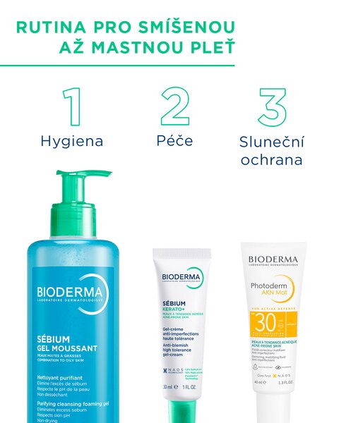 Bioderma Sébium Moussant čisticí gel 200 ml