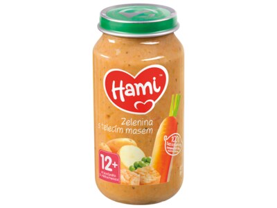 Hami příkrm Zelenina s telecím masem 250 g