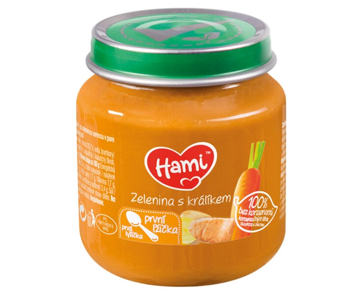 Hami příkrm Zelenina s kuřecím masem 125 g Hami příkrm Zelenina s kuřecím masem 125 g