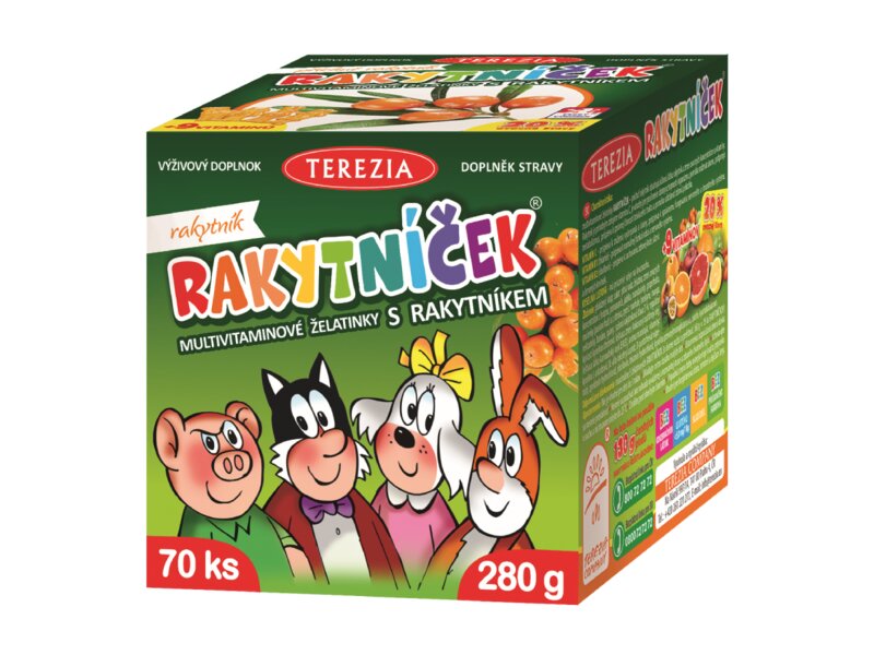 Rakytníček originál multivitaminové želatinky 70 ks Rakytníček originál multivitaminové želatinky 70 ks