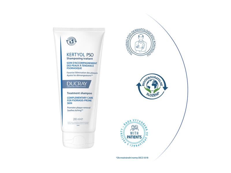 Ducray Kertyol P.S.O. keratoredukční šampon 200 ml Ducray Kertyol P.S.O. keratoredukční šampon 200 ml