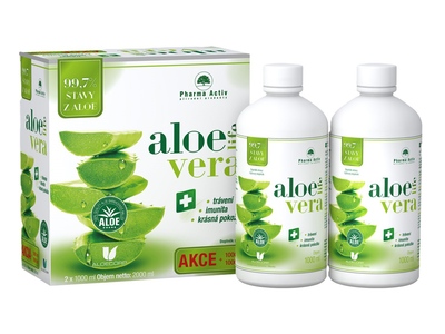 Pharma Activ AloeVeraLive šťáva z aloe 99,7 % 2x1000 ml Pharma Activ AloeVeraLive šťáva z aloe 99,7 % 2x1000 ml