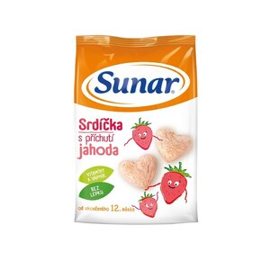 Sunar Dětský snack jahodová srdíčka 50 g