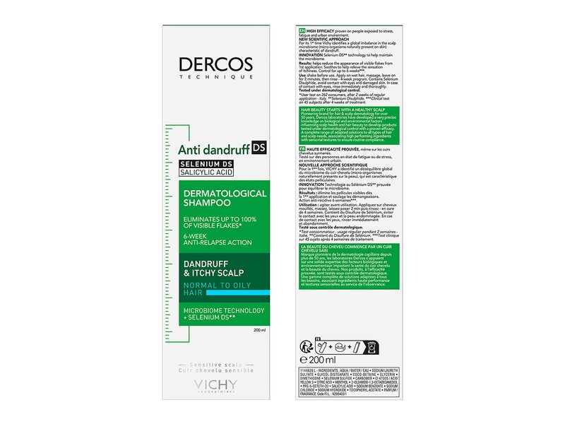 Vichy Dercos šampon proti lupům na mastné vlasy 200 ml