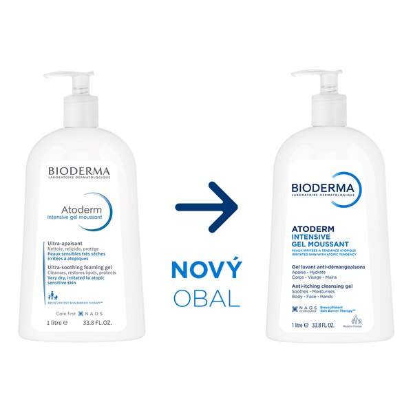 Bioderma Atoderm Intensive Moussant čisticí gel 1 l