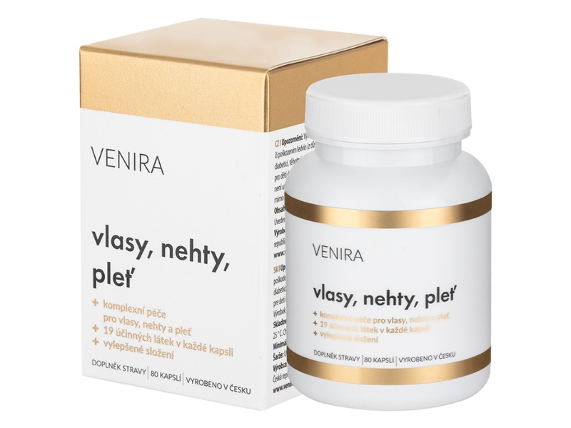 Venira Komplexní péče o vlasy, nehty a pleť 80 kapslí