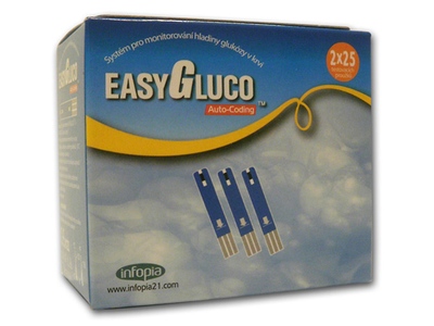 Testovací proužky pro glukometr EasyGluco 50 ks
