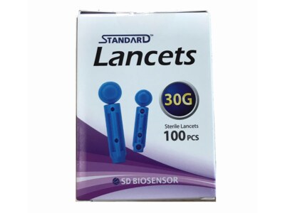 Jehly/lancety pro SD-odběrová pera kapilární krve 100 ks