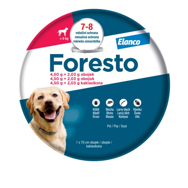 Foresto 4,50 g + 2,03 g obojek pro psy nad 8 kg Foresto 4,50 g + 2,03 g obojek pro psy nad 8 kg