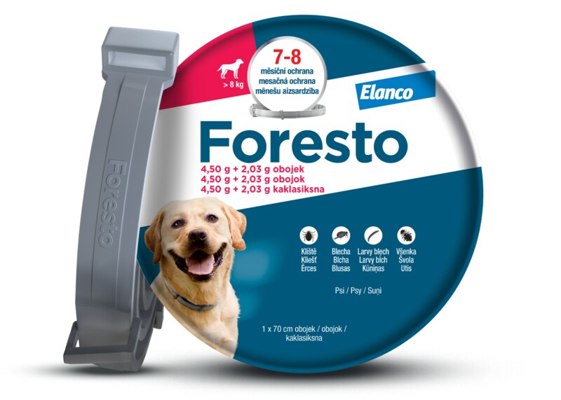 Foresto 4,50 g + 2,03 g obojek pro psy nad 8 kg Foresto 4,50 g + 2,03 g obojek pro psy nad 8 kg