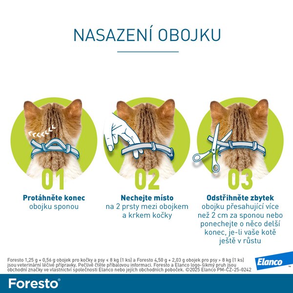 Foresto 1,25 g + 0,56 g obojek pro kočky a psy do 8 kg Foresto 1,25 g + 0,56 g obojek pro kočky a psy do 8 kg
