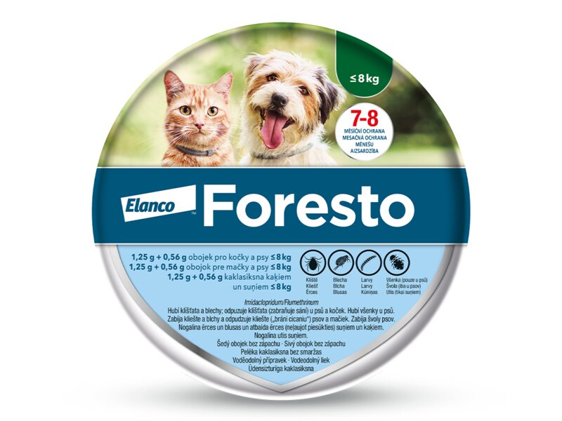 Foresto 1,25 g + 0,56 g obojek pro kočky a psy do 8 kg Foresto 1,25 g + 0,56 g obojek pro kočky a psy do 8 kg
