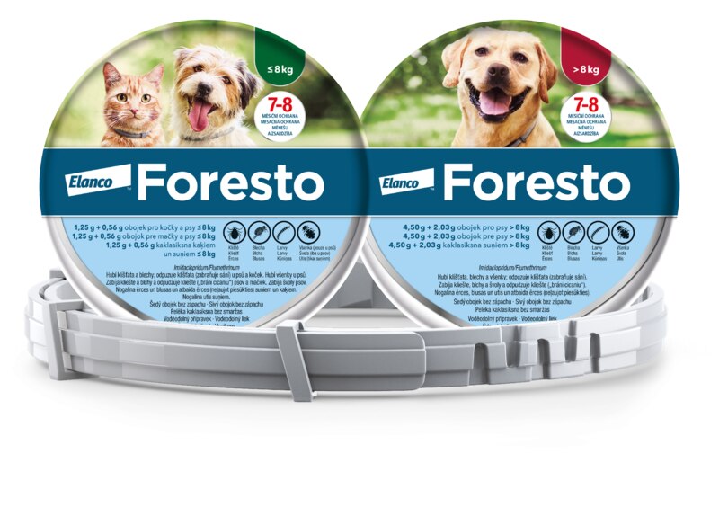 Foresto 1,25 g + 0,56 g obojek pro kočky a psy do 8 kg