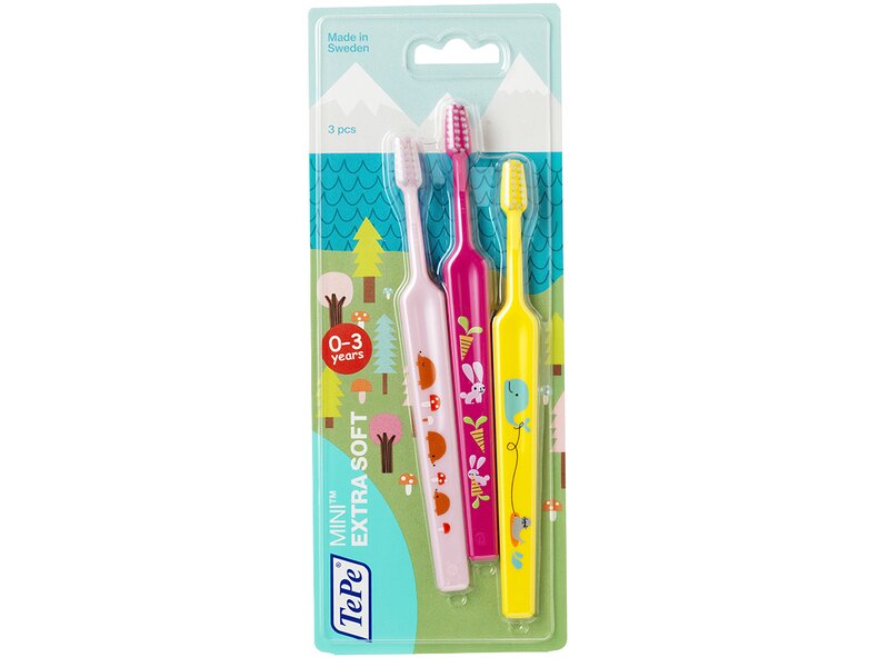 TePe Mini x-soft zubní kartáčky blistr 3 ks