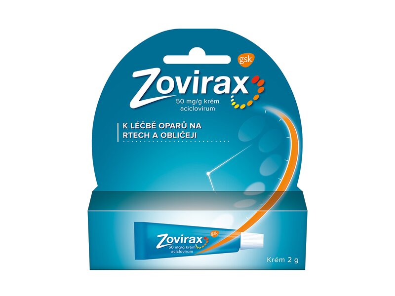 Zovirax 50 mg/g, krém při oparech na rtu 2 g