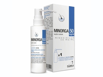 Minorga 50 mg/ml kožní roztok 60 ml Minorga 50 mg/ml kožní roztok 60 ml