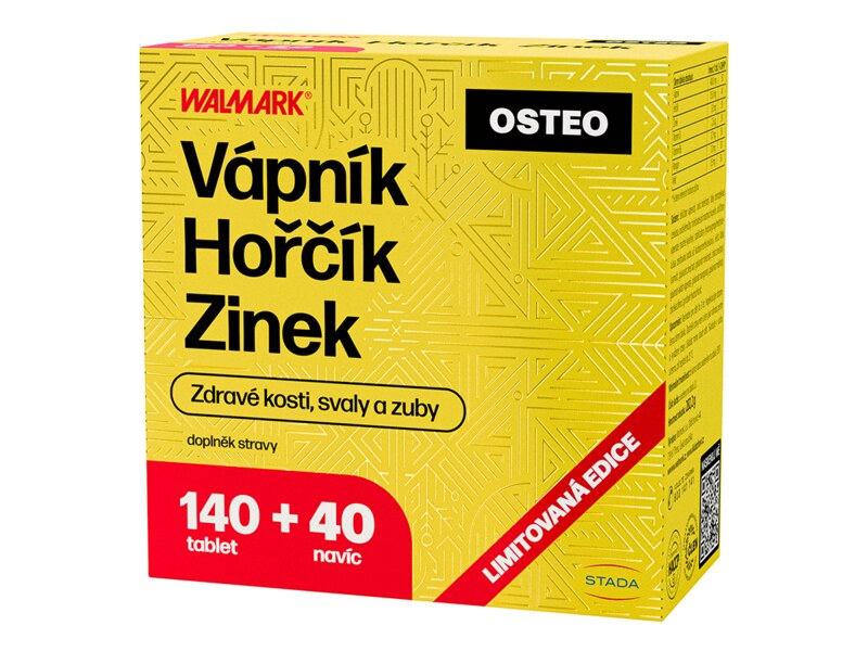 Walmark Vápník-Hořčík-Zinek Osteo 140+40 tablet NAVÍC
