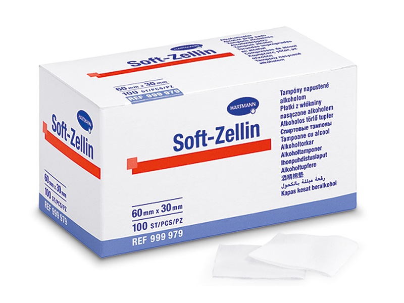Tampon Soft-Zellin sterilní impregnovaný s alkoholem 100 ks