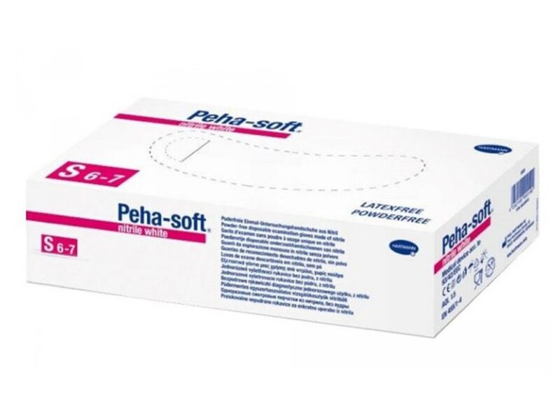 Rukavice vyšetřovací Peha-Soft Nitrile bez pudru nesterilní S 100 ks