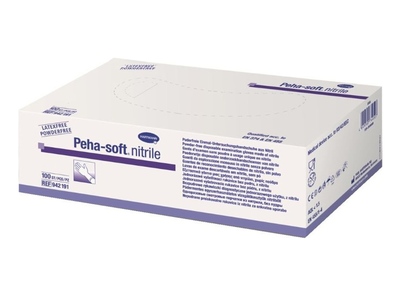 Rukavice vyšetřovací Peha-Soft Nitrile bez pudru nesterilní L 100 ks