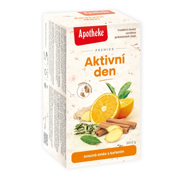 Apotheke Aktivní den čaj 20x2 g nálevové sáčky Apotheke Aktivní den čaj 20x2 g nálevové sáčky