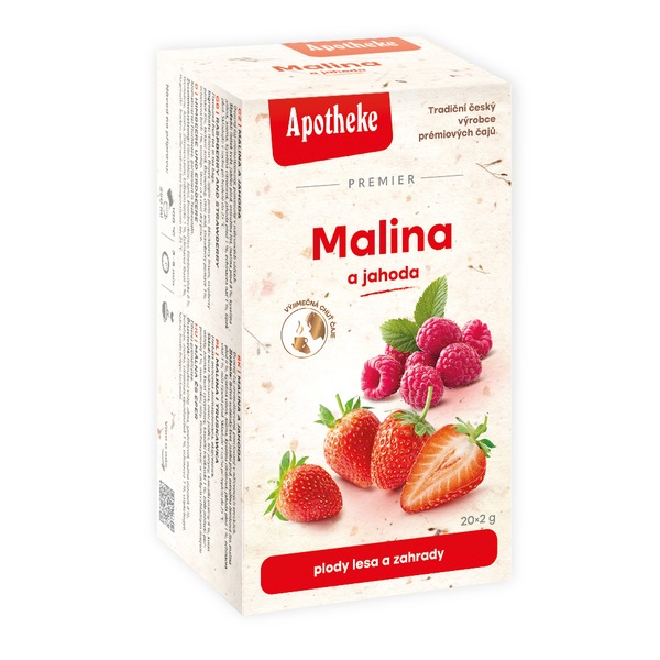 Apotheke Malina + jahoda s echinaceou 20x2 g nálevové sáčky Apotheke Malina + jahoda s echinaceou 20x2 g nálevové sáčky